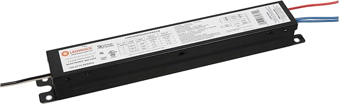 LEDVANCE T8 59W Instant Start UNV 2-Lamp 59W 120-277 Voltage High Efficiency Ballast Instant On Black - 1 Pack (75879)