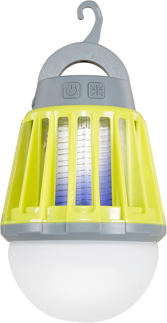 Stansport Insect Zapper &amp Lantern Combo – 180 Lumen LED Camping Light with 3 Brightness Settings – USB Rechargeable Bug Zapper with 500V Electric Grid – Portable Outdoor Lantern for Tents &amp Pa