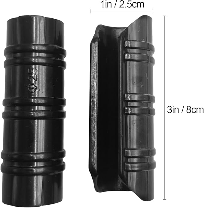 60PCS Greenhouse Clips 1 Inch Greenhouse Clamps Gardening and Farming Tube Clips ABS Plastic Clamps for PVC Pipe Greenhouse Film Sunshade Nets &amp Row Covers (Black)
