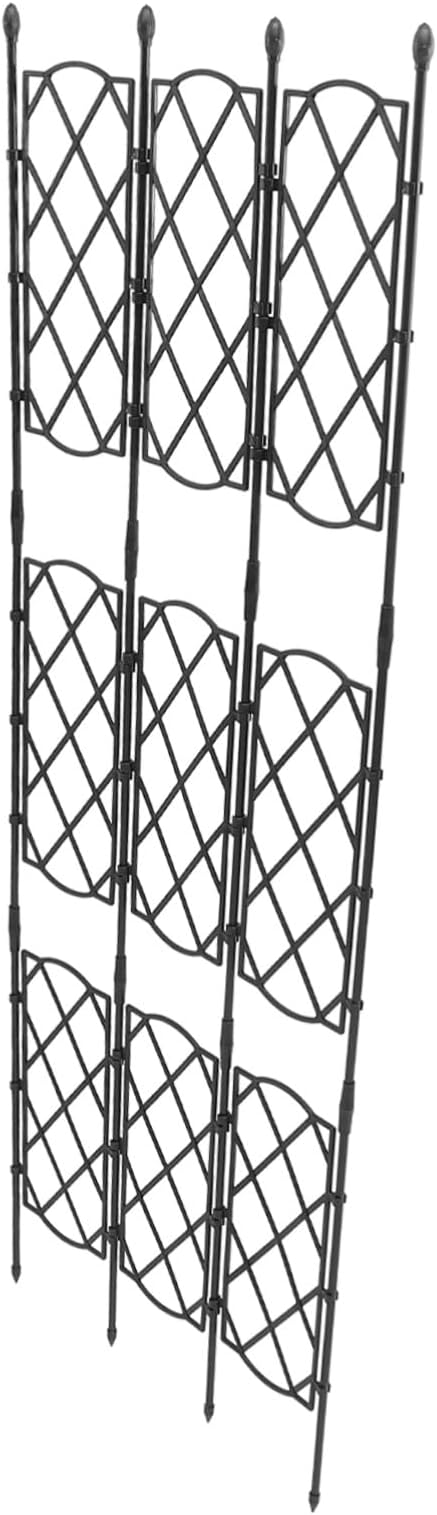 Happyyami Metal Garden Trellis Climbing Plant Support Stand Smooth Polished Surface Indoor Outdoor Use for Patio Lawn Courtyard Suitable for Vines Flowers Potted Plants