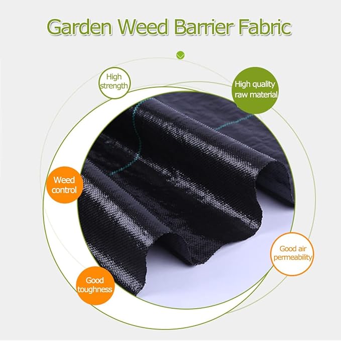 Weed Block Gardening MatWeed MembraneGeotextileEasy Setup &amp Convenient Designfor Soil Stabilization Landscaping Weed Barrier (Size : 1.2x60m/4x200ft)