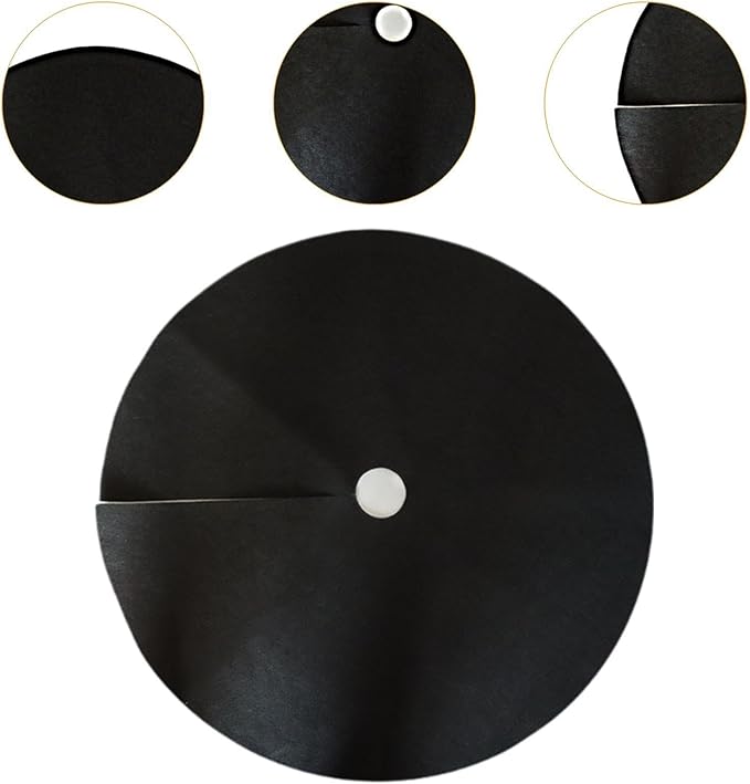 12 Pieces Tree Mulch Ring Protector Mat Non Woven Plant Disc Cover Weed Barrier Cloth Reusable Sturdy Structure Suitable for Fruit Trees Gardens Lawns Diameter 52 cm