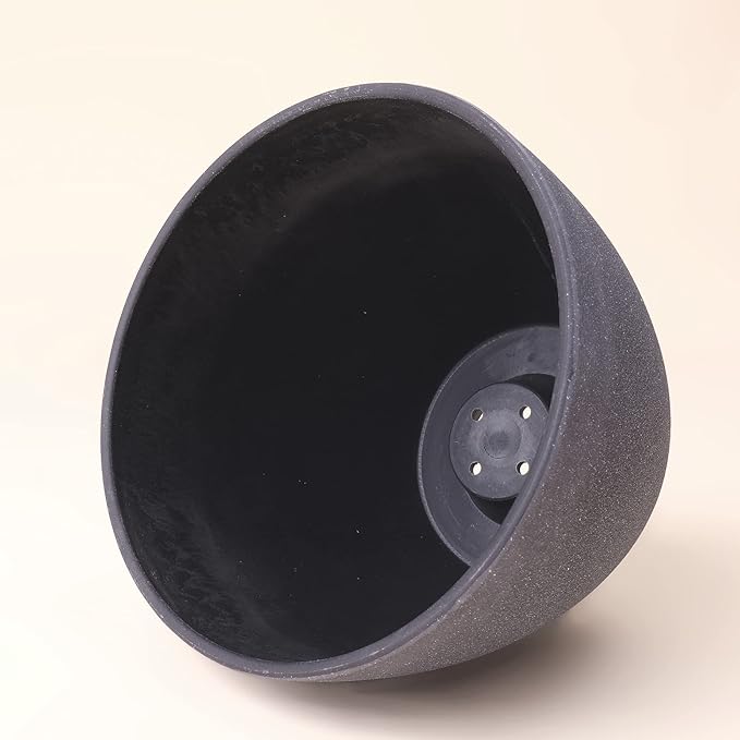 LA JOLIE MUSE Flower Pots Outdoor Garden Planters Indoor Plant Pots with Drainage Holes Weathered Grey (8.6 + 7.5 Inch)
