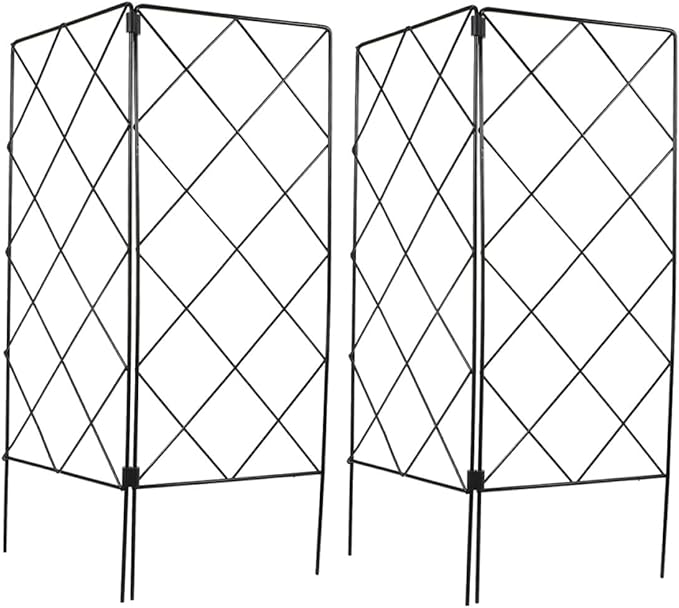 2Pcs Garden Trellis Climbing Plant Support Rack for Outdoor Vines and Vegetables Foldable Plant Climbing Frame 20X53Cm Support for Garden and Patio
