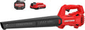 CRAFTSMAN 20V MAX Cordless Leaf Blower with Battery and Charger Hard Surface Electric Leaf BlowerPowerful up to 90 MPH Red (CMCBL710D1)