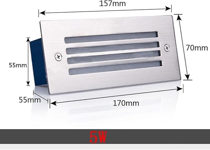 Recessed Outdoor Staircase Spotlights - 220V Recessed Step Corner Lamp IP65 Waterproof LED Floodlight Garden Courtyard Underground Lights(Green5w)