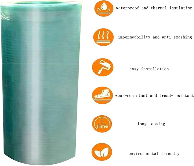 Polycarbonate Roofing Sheet UV Resistant Greenhouse Clear Film Transparent Insulation Polycarbonate Sheet for Gardening Farming Agriculture Canopy Easy to Cut (Clear 49.2ft x3.2ft)