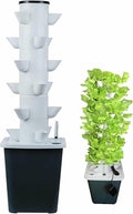 Garden Hydroponic Growing System 15/20/25/30 Pods Hydroponics Tower Aeroponics Grow Kit Aquaponics Planting System with Hydrating Pump Adapter Net Pots Timer for Fruits and Vegetab