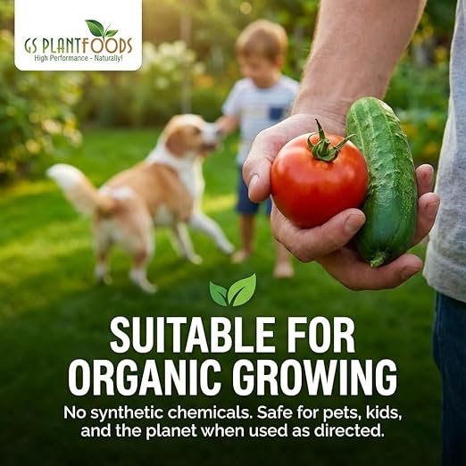 GS Plant Foods Liquid Fish Fertilizer - Organic Material Review Institute Listed (55 Gallons) – Natural Hydrolyzed Fish Fertilizer for Gardens Lawns &amp Container Growing