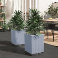 Planters 2 pcsIndustrial Rustic PlantersVegetable PlantersPlant Privacy FenceBackyard Raised BedsHerb Plantersfor PlantingPatioYard DecorationLight Gray 11.8x11.8x14.6 Polypropylene