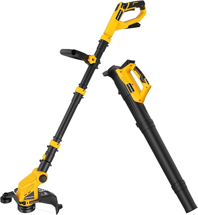 Cordless Weed Eater and Leaf Blower Combo Compatible with Dewalt 20V Max Battery(Battery Not Included) 12 Inch Weed Trimmer/String Trimmer with Auto-Feed Lightweight 20V Leaf Blower Cordless