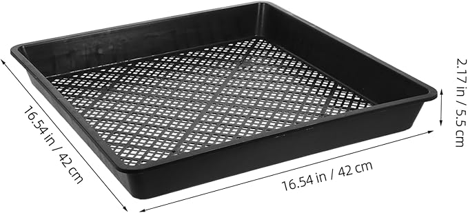 4pcs Tray Soilless Germination Trays Optimal Drainage for Indoor Gardening for Microgreens Vegetables and Flowers Mesh Design for Easy Harvesting