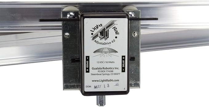 Light Rail 4.0 AdjustaDrive Kit Motor w Rail Robotic Grow Light Mover Solidly Made in The USA