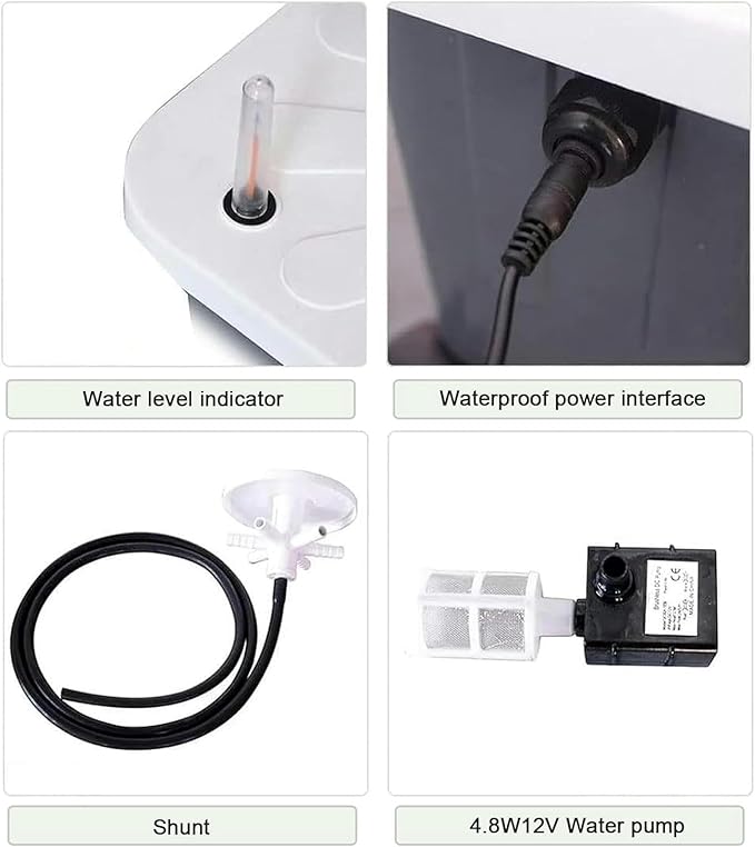 Hydroponic Tower Growing Sytem Vertical Grow Tower for Indoor Outdoor Garden Soilless Cultivation Growing System with Water Pump Nest Basket Sponge 15 Layers