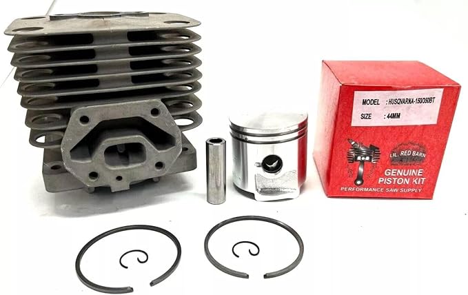 Compatible with Husqvarna 150BT350BT Leaf Blower Piston and Cylinder Kit 44mm OEM Husqvarna Cylinder. Does not fit 2021 and Newer! black