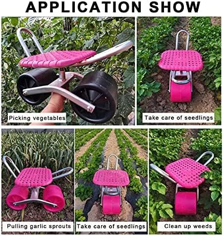 KRASS Garden Seat with Wheels Portable Garden Work Chair Comfortable and Breathable Suitable for Gardens Lawns Farms Garages ShedsCollector88