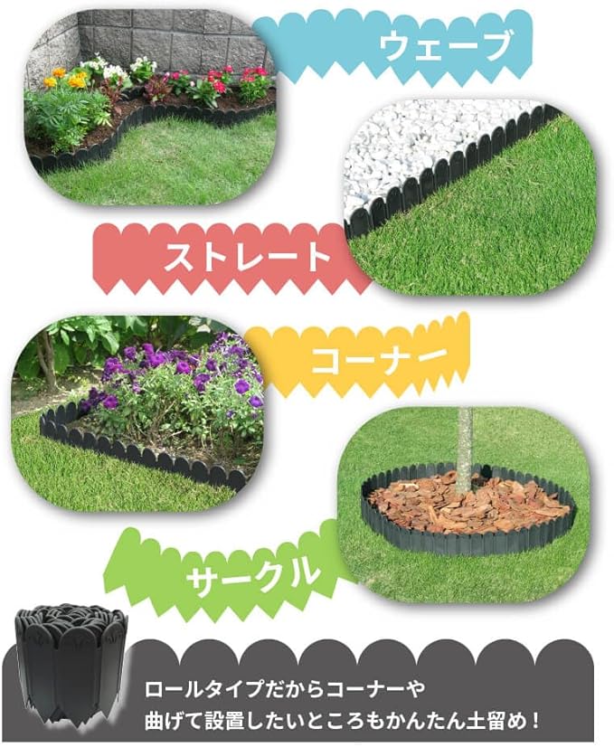 Soil and Grass Root Stress Sheet Height 5.9 inches (15 cm) x Length 9.8 ft (3 m) for hitting grass and making flower beds! 4968438021638