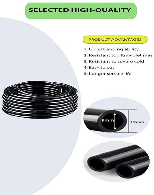 Drip Irrigation System - 360° Adjustable Micro Spray Sprinkler Kit for Garden Easy Installation No Tools Fine Mist Watering for Garden Potted Plants Greenhouse (100 FT)