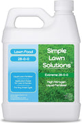 Maximum Green &amp Growth- High Nitrogen 28-0-0 NPK- Lawn Food Quality Liquid Fertilizer- Spring &amp Summer- Any Grass Type- Simple Lawn Solutions - Concentrated Quick &amp Slow Release Blend (1 Q