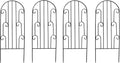 4 Pack Arched Metal Garden Trellis for Climbing Plants 45 H x 15.9 W – Rustproof Iron Trellis with Decorative Scrollwork Metal Trellised Wire Lattices Grid Panels for Roses Clematis Vines