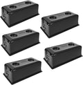 SUNPACK Sundome Plastic Multi-Vented Blackout Humidity Dome Black 7 (Pack of 5) - Ideal for Greenhouses or Indoor Gardening Able to Adjust Humidity with Vents