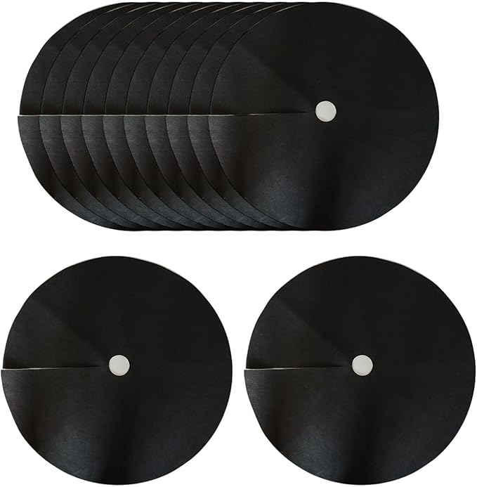 12 Pieces Tree Mulch Ring Protector Mat Non Woven Plant Disc Cover Weed Barrier Cloth Reusable Sturdy Structure Suitable for Fruit Trees Gardens Lawns Diameter 62 cm