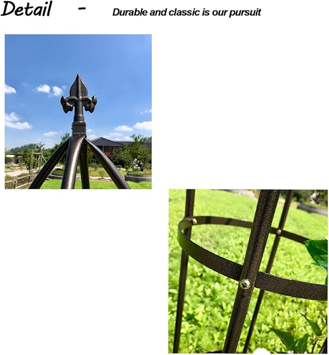 Garden Trellis for Climbing Outdoor Plants Obelisk Trellises Garden Tower 6.3 Feet Tall Bronze