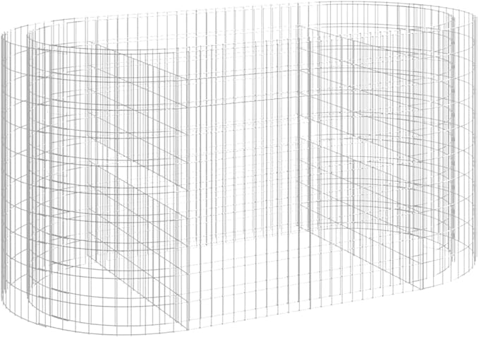 Gabion Raised Bed Galvanized IronRaised Flower BedsGardening PlantersMultifunctional Raised BedPlant Privacy FenceGreenhouse Planterfor GardensPatiosalconiesTerraces78.7x39.4x39.4