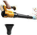 Cordless Leaf Blower Compatible with Dewalt 20v Battery Brushless Motor 130mph Wind Speed 480cfm Air Volume 3 Speed Adjustment with Dual Nozzles for Yard Snow Dust Leaves Cleaning (1)
