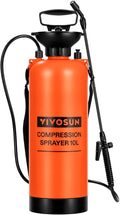 VIVOSUN 2.64-Gallon Pump Pressure Sprayer Pressurized Lawn &amp Garden Water Spray Bottle with Adjustable Shoulder Strap for Plants Spraying Garden Watering and Household Cleaning
