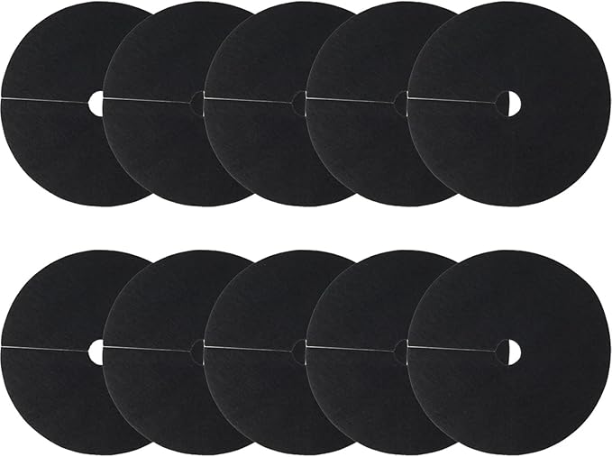 Non-Woven Tree Mulch 10pcs Non-Woven Fabric Tree Mulch Ring Thickened Tree Weed Barrier Mat Round Tree Protector Mat for Control Tree Mulch Mats
