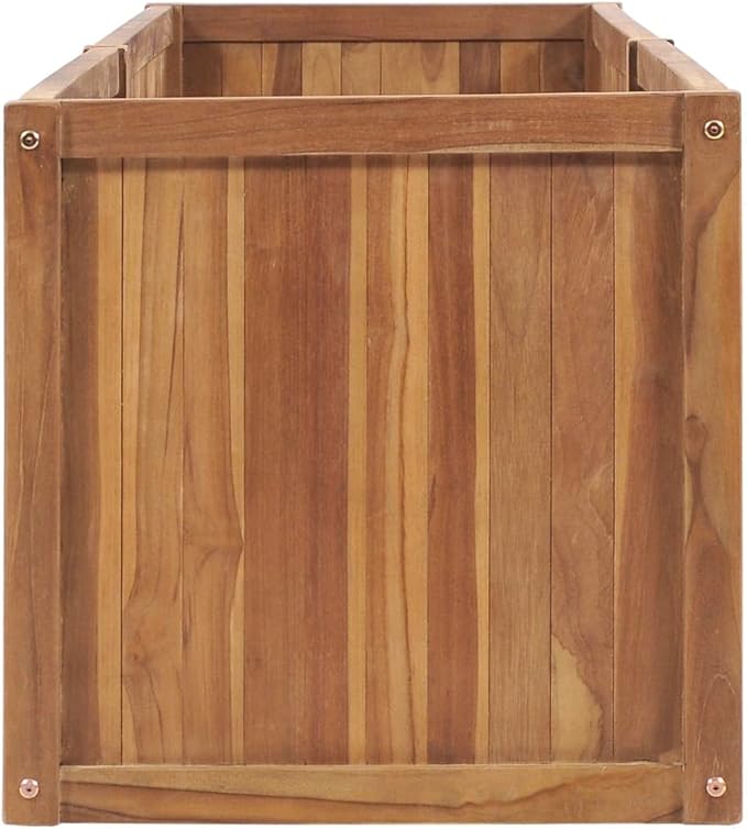 Garden Raised Bed Planter Boxes Garden beds Outdoor Horse Trough planters Raised Flower Bed Suitable for Nursery Corridor Courtyard Orchard 78.7x19.7x19.7 Solid Teak Wood