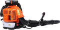 Backpack Leaf Blower 80CC 4.7HP 2-Cycle Gas Leaf Blower 900-CFM &amp 210-MPH Powerful Back Pack Blowers Variable Speed Cruise Control Portable Air Blower for Garden Snow Dirt Debris