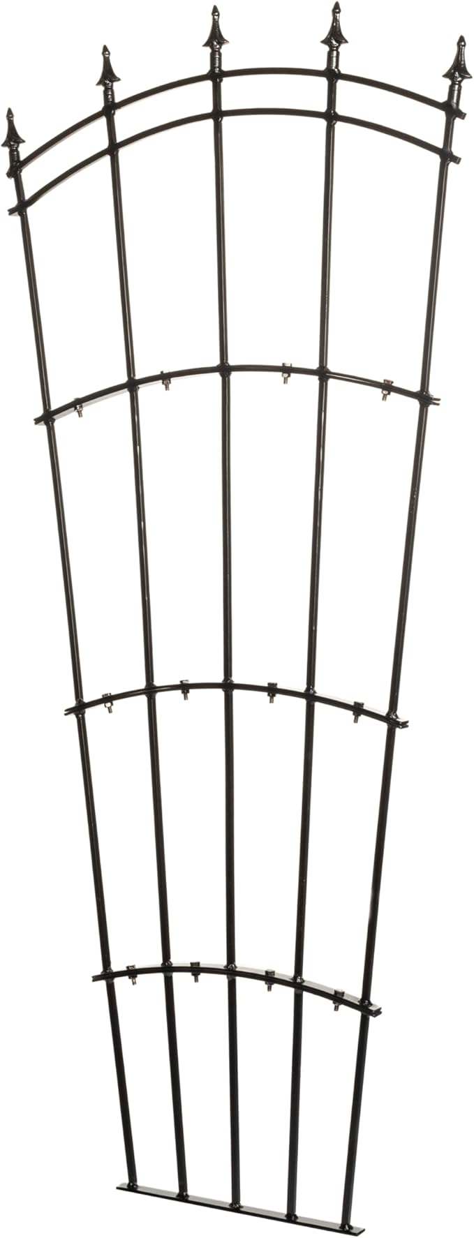 H Potter Metal Garden Trellis for Climbing Plants Black Finish Fan Design Wrought Iron