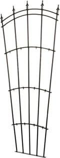 H Potter Metal Garden Trellis for Climbing Plants Black Finish Fan Design Wrought Iron