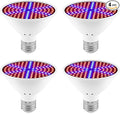 4Pcs 25W LED Indoor Seedlings Cultivation Lamp AC85-265V Red Blue E26/E27 Greenhouse Hydroponic Planting Fill Lamps UV/IR Vegetables Fruits Flower Moss Succulent Cactus Potting Cultivation Lighting