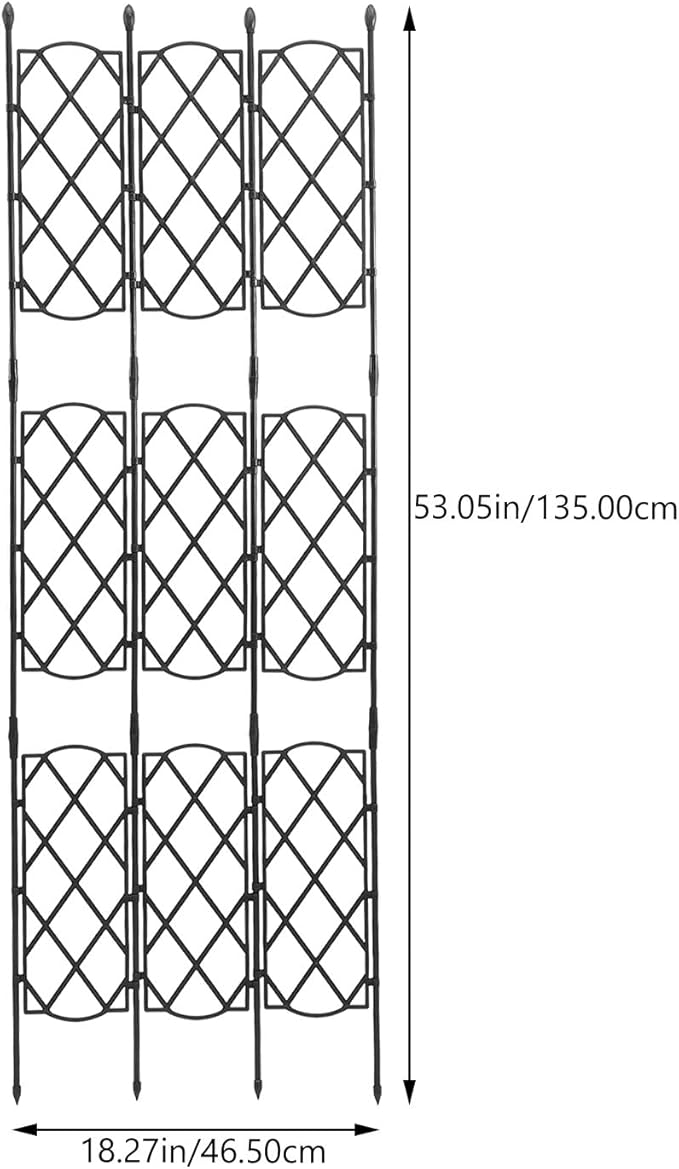 GLEAVI Metal Garden Trellis Climbing Plants Support Rack Outdoor Vine Plant Climbing Holder for Patio Garden with Adjustable 46.5-135cm Height