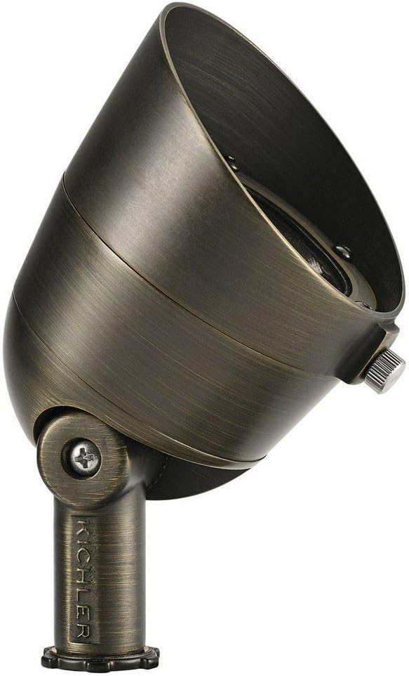 Kichler 16158CBR27 Transitional LED Landscape Accent from Landscape LED Collection in Brass Finish 3.50 inches
