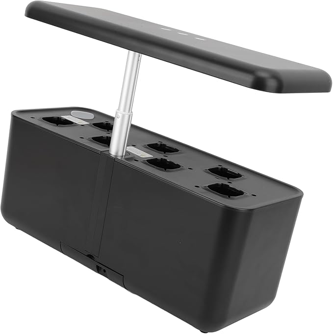 Acouto roponics Growing System with LED Lights and Pump Cycle for Indoor Vegetable Garden - 3 Modes Planter (Black)