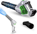 Cordless Leaf Blower Battery Powered Up to 600CFM Compatible with Makita 18V Battery(Bare Tool) 6 Speed Modes Handheld Leaf Blowers for Lawn Care Yard Garage Snow