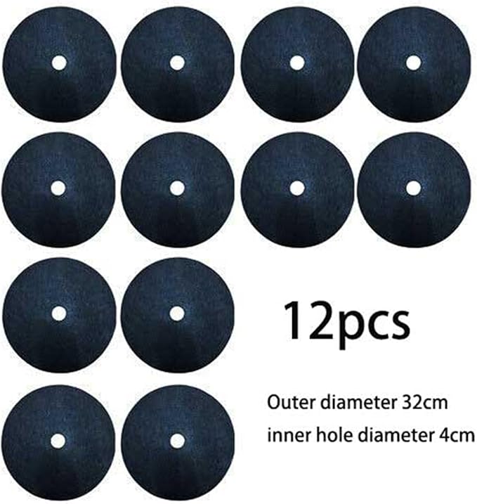 Non-Woven Tree Mulch 12pcs Non-Woven Tree Mulch Ring Weeding Barrier Thickened Protector Mat Plant Cover Anti Grass Gardening Fabric Weed Tree Mulch Mats(32cm)