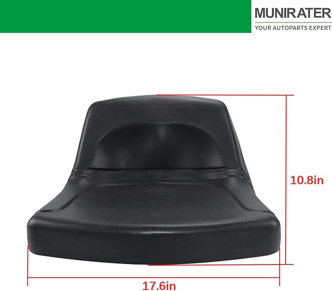 munirater Lawn Mower Seat Black Replacement for Riding Mower Garden Tractor Seat