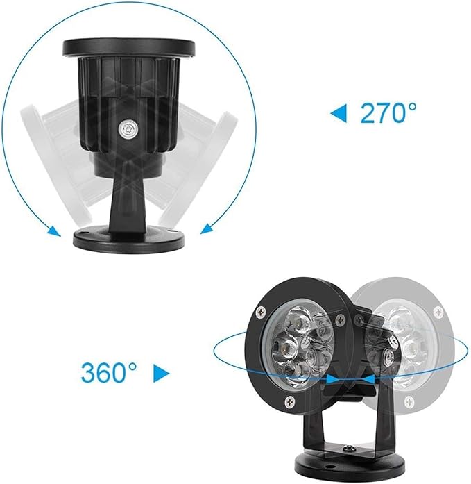 1/2PCS Ground Spotlight Lights - LED Tree Floodlight 5W Adjustable Garden Landscape Spotlight Terrace Lawn LED Light(Warm Light1PSC-5w(AC12v))