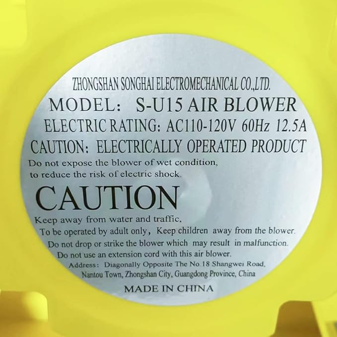 1500W(2PH) Blower for Inflatable Bounce House Commercial Electric Pump Fan for Inflatable Water Slides &amp Screen Movie Quick Blow Up（UL Certification）
