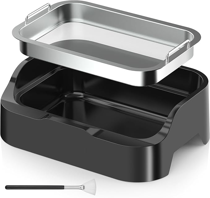 Trimming Tray with 150-Micron Replaceable Mesh Screen – Includes Static Brush – Ergonomic High-Wall Sorting Tray for Fine Particle Filtering and Material Handling