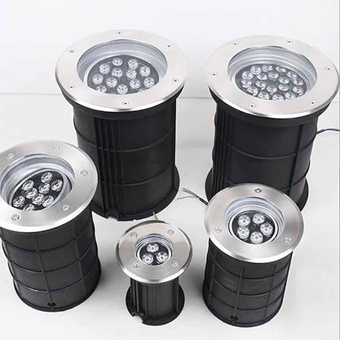 Underground Light LED - LED Beam Spotlight AC 24V Outdoor Buried Led Spot Lights IP67 ?Waterproof Adjustable Angle Embedded Ground Lamp Low Voltage LEDs Landscape Lights(Green20W) (White 30W)