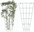 2 Pack 57 Inch x31 Inch Green PVC Pot Trellis Metal Plant Stakes for Climbing PlantsOutdoorRoseVegetable FlowerBackyard