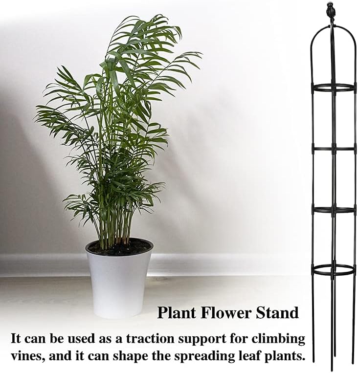 Garden Obelisk Trellis Tower Obelisk Garden Trellis Metal Plant Flower Trellises for Climbing Plants Outdoor Lightweight Plant Tower for Clematis Vine Support Outdoor Indoor(White)