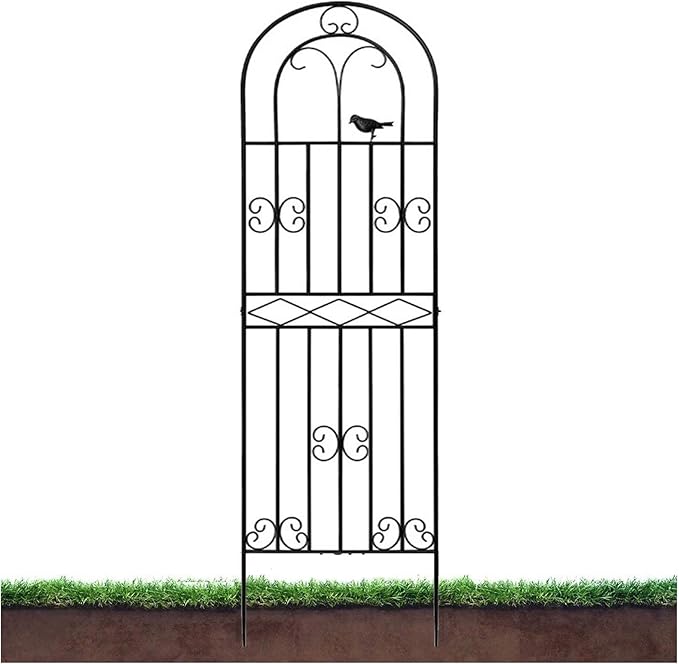 Garden Trellis Flower Stand 180cm 200cm Arched Outdoor Decoration with Bird Outdoor Rustproof Metal Support Fence for Climbing Plants Lawn Garden Backyard Patio(Size:200cm/78.7in)