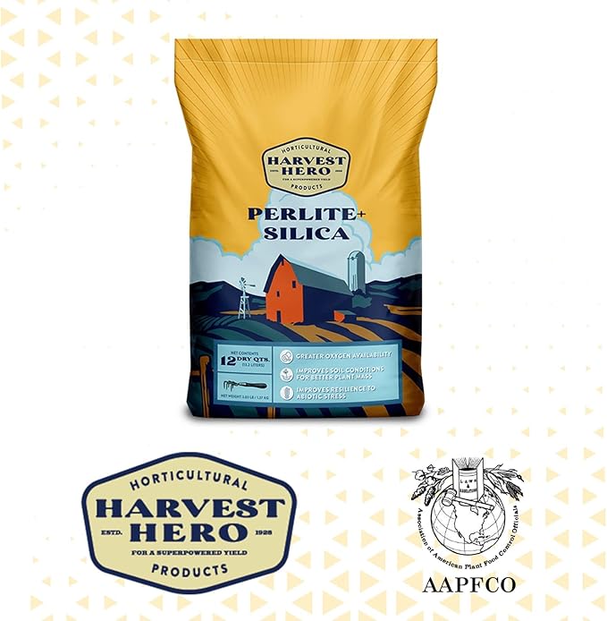 Perlite+ Silica - Promotes Strong Plants - Used for Hydroponic Growing Systems Transplanting and Potting Soil (3 CF)